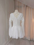 Spring Aesthetic Ribbons Details Flowy Sleeves Mini Dresses